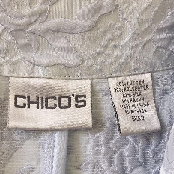 Chico’s Light Blue Tapestry Blazer - Picture 7 of 12